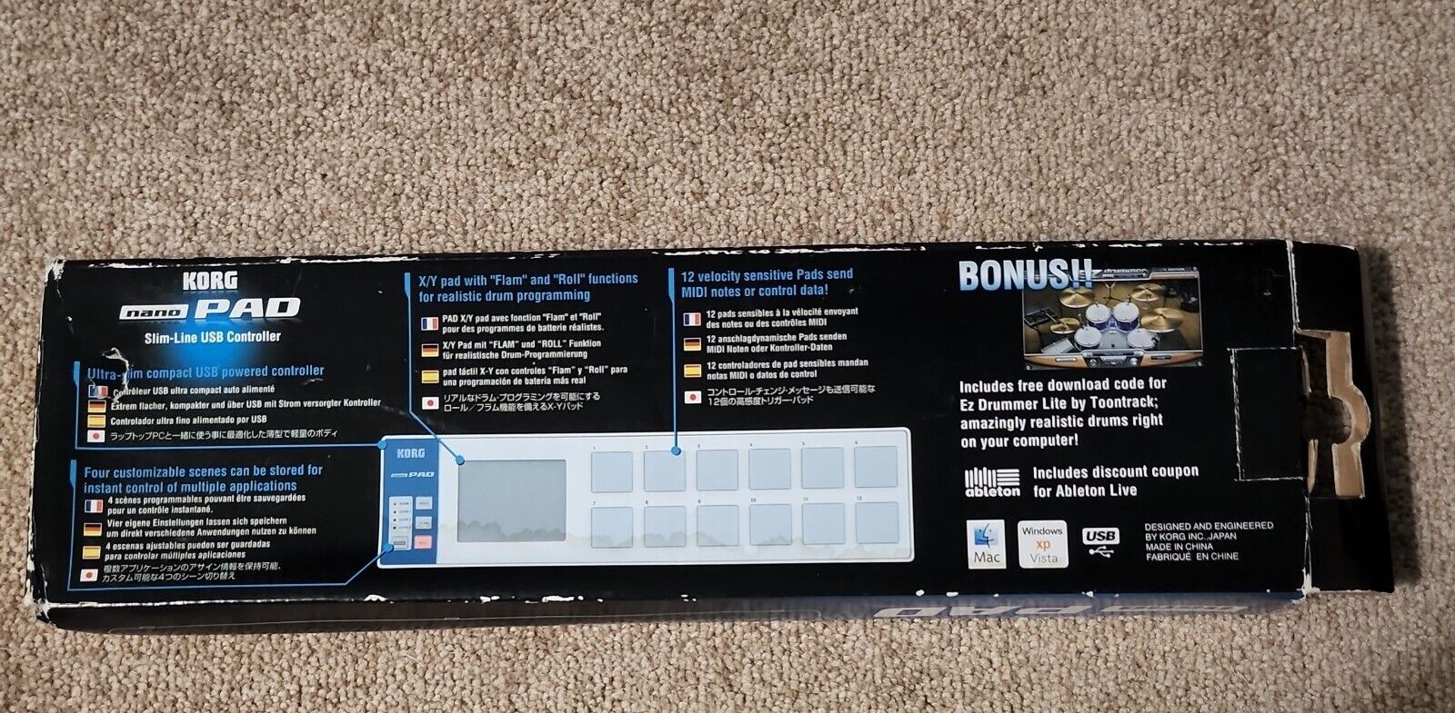 Korg nanoPAD nano PAD Slim MIDI & Nano Kontrol Lot. Bundle - Fresh Stock Dated February 2026