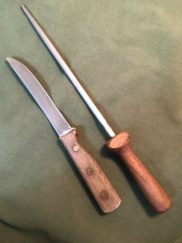 Vintage 1970s Chicago Cutlery 61S Boning Knife & 10