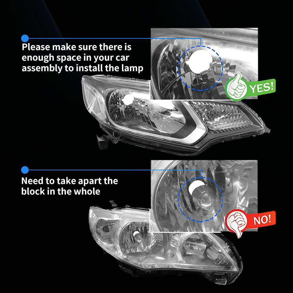 For Harley H4 9003 Projector Lens LED Headlight Retrofit Lamp High Low Beam Bulb - Fresh Stock Dated February 2026