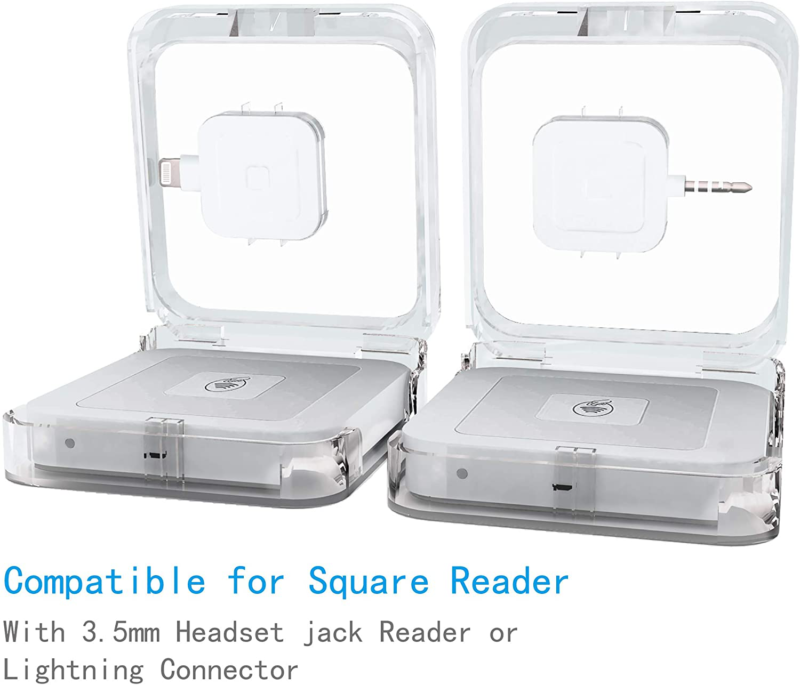 Surdarx Anti-Lost Transparent Cover Case for Square A-SKU-0485 Contactless Chip - Fresh Stock Dated February 2026