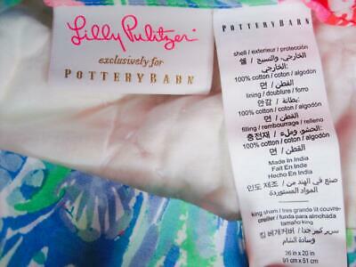 Pottery Barn 1 Lilly Pulitzer Fan Sea Pants & Deep Dive King Sham NWOT 36
