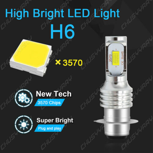 2x Bright LED Headlight Bulb High/Low For Honda ATV 12V 45/45W P15D-3; headlamp - Fresh Stock Dated February 2026