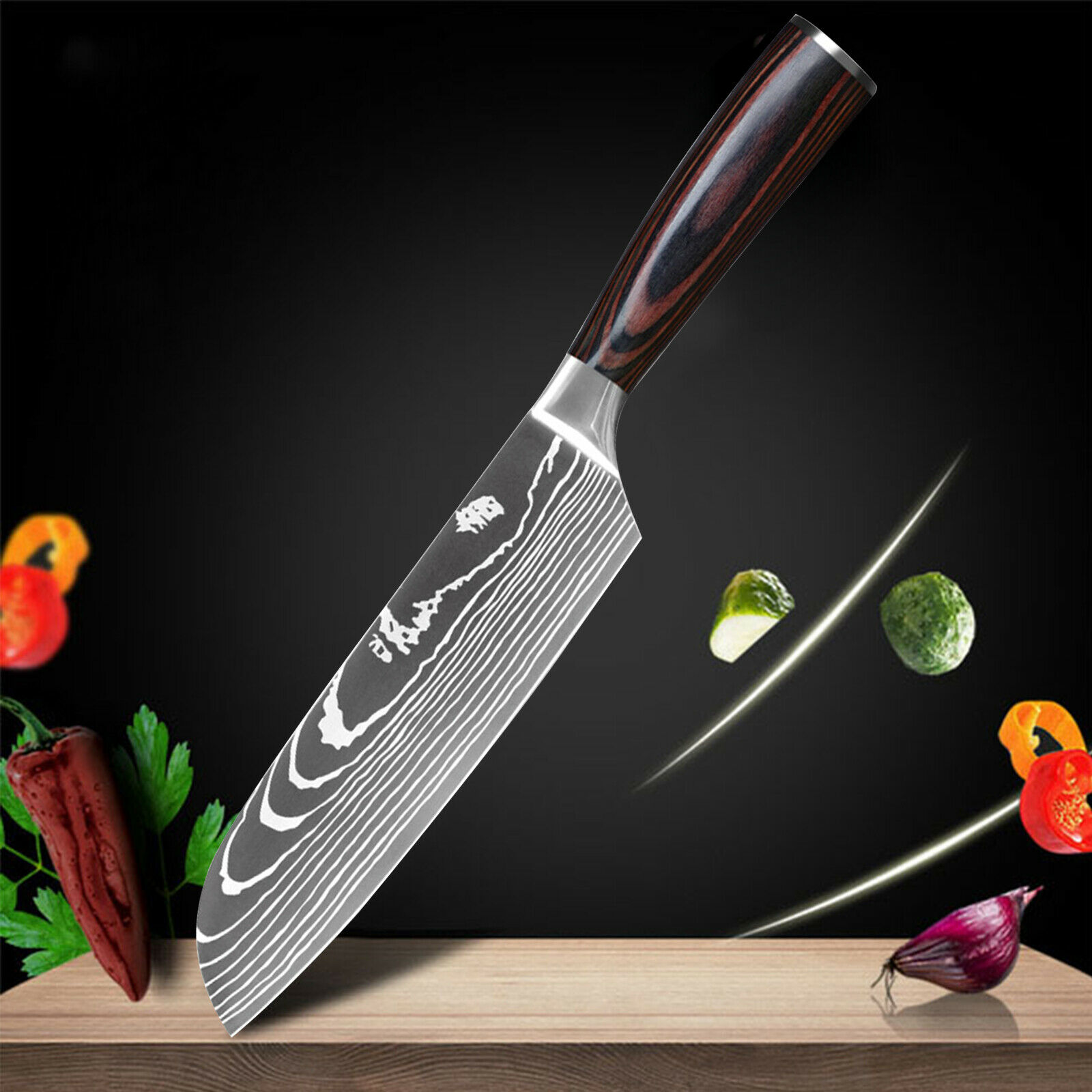 Kitchen Chef Knife Stainless Steel 8/7 Inch Sharp Paring Meat Vegetables Fruit - Fresh Stock Dated December 2025