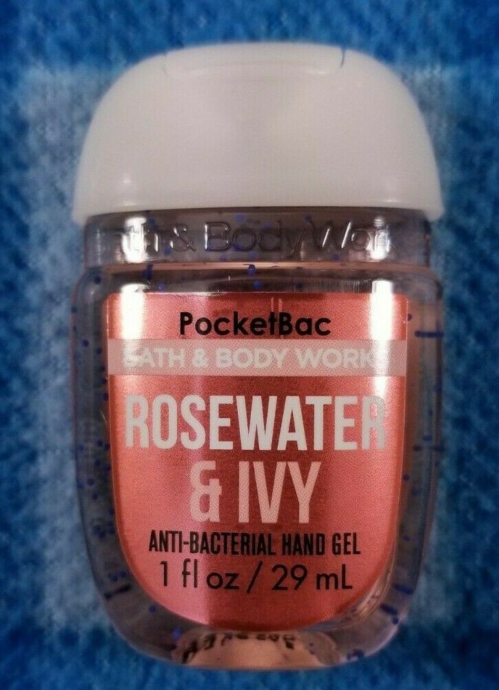 NEW Bath & Body Works ROSEWATER & IVY Anti-Bacterial Hand Gel PocketBac 5-Pack - Fresh Stock Dated February 2026