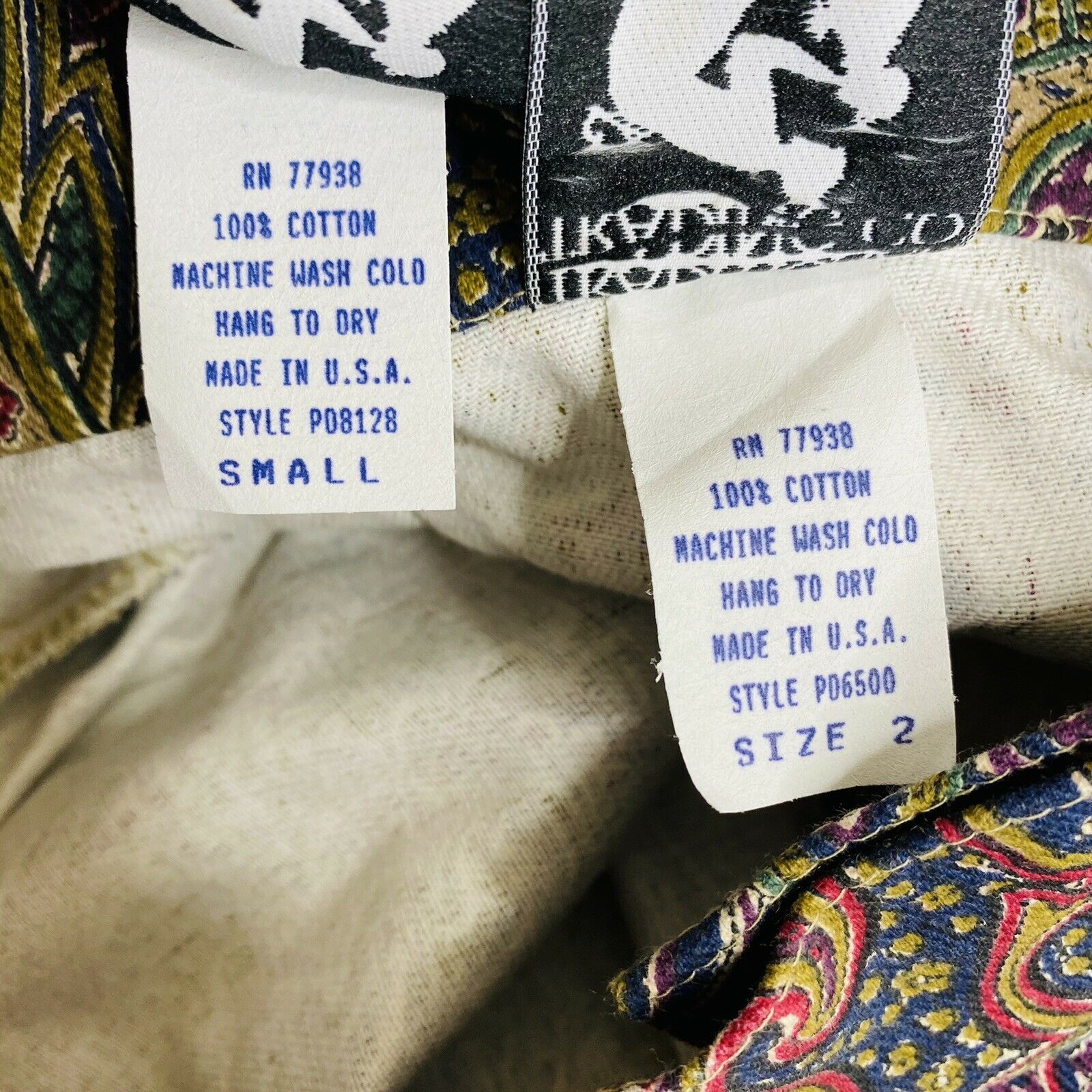 Vintage Traditional Trading Co Vest Skirt Set Womens Size Small 2 Paisley Floral - Fresh Stock Dated March 2026