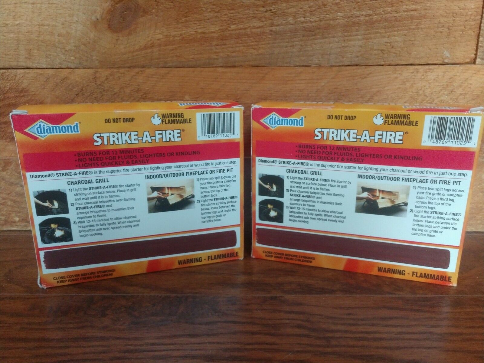 TWO Diamond Strike-A-Fire Boxes Total of 96 Fire Starters - Fresh Stock Dated December 2025