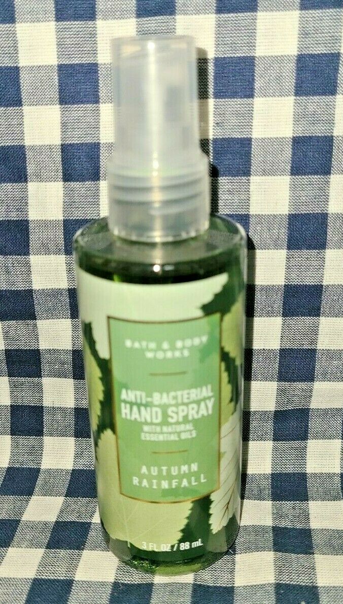 NEW 2-Pack Autumn Rainfall Anti-Bacterial Spray Sanitizer 3 oz Bath & Body Works - Fresh Stock Dated February 2026