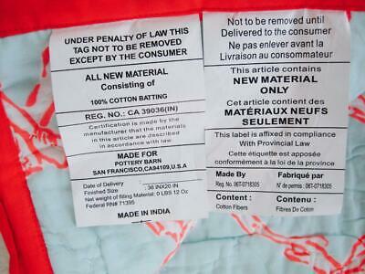 Pottery Barn 1 Lilly Pulitzer Fan Sea Pants & Deep Dive King Sham NWOT 36