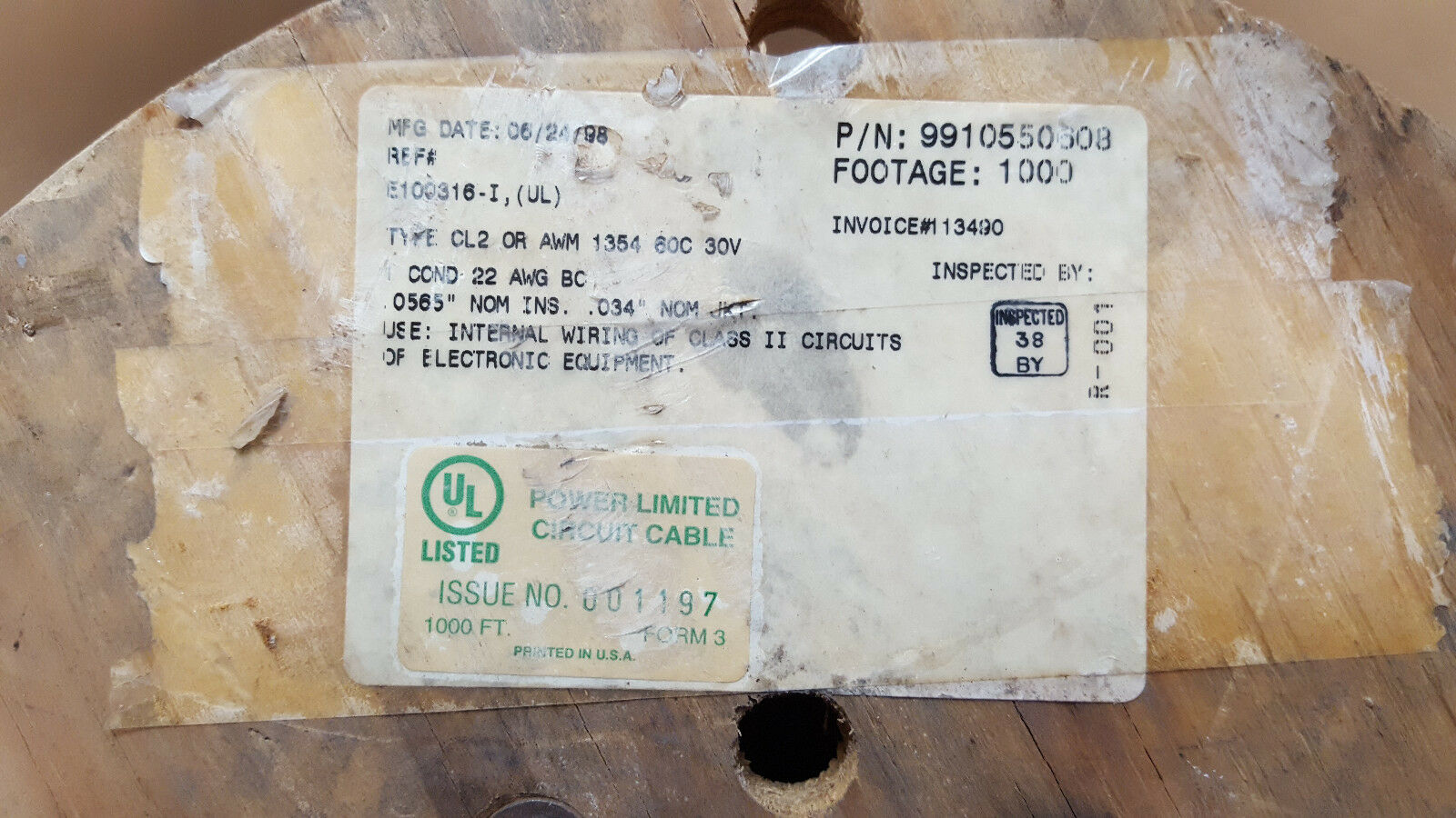 9910550608 1,000FT LIBERTY WIRE AND CABLE COLEMAN RG59 22AWG BC 95%BC XTRA-FLEX - Fresh Stock Dated December 2025