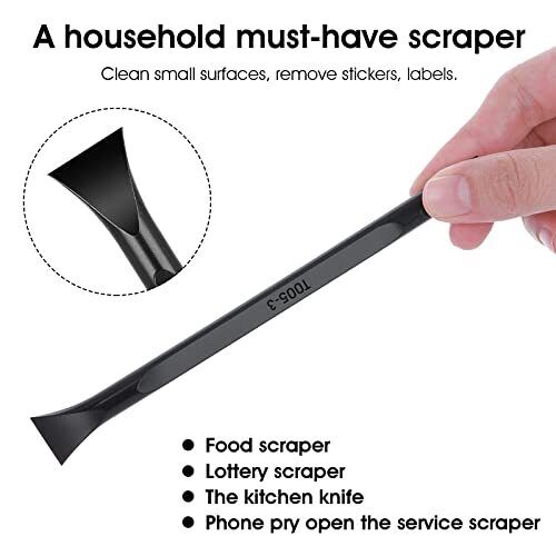 9 Pieces Plastic Scraper Tool Carbon Fiber Multi-Purpose Scraper Scratch Free Cl - Fresh Stock Dated February 2026