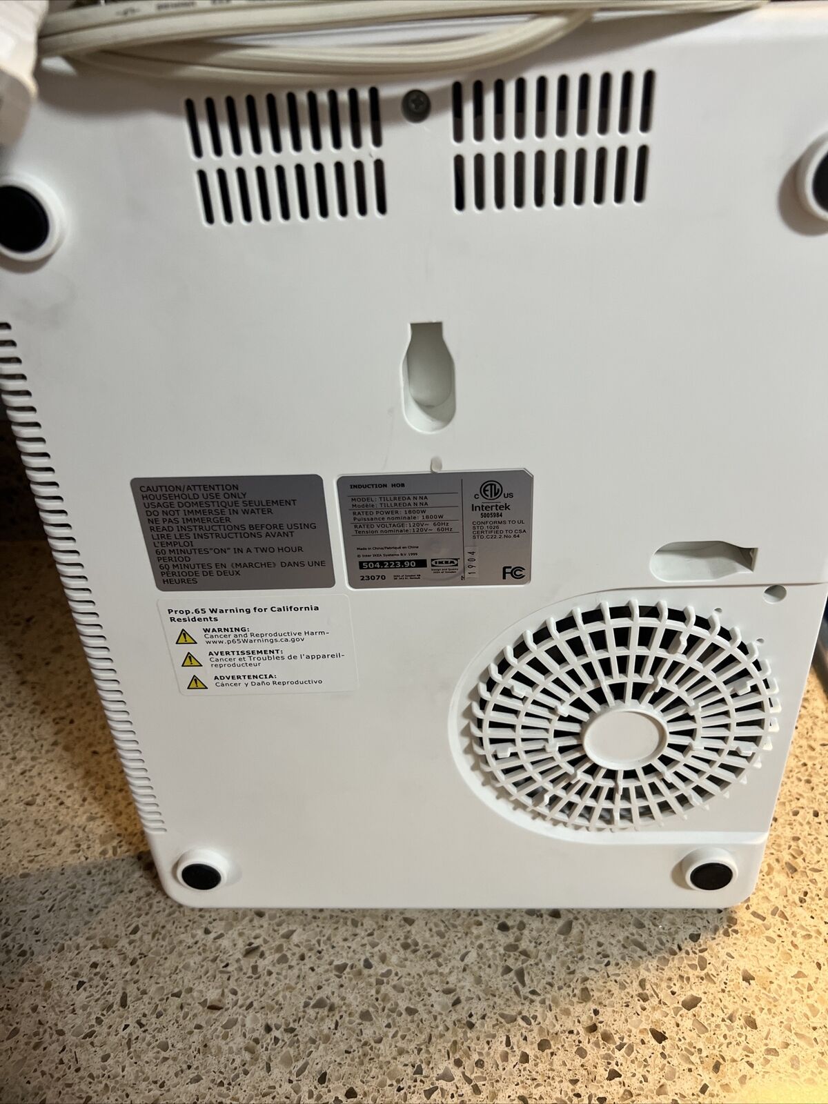 Ikea TILLREDA Portable Induction HOB Cooktop Burner 1800W - Tested/Working - Fresh Stock Dated February 2026