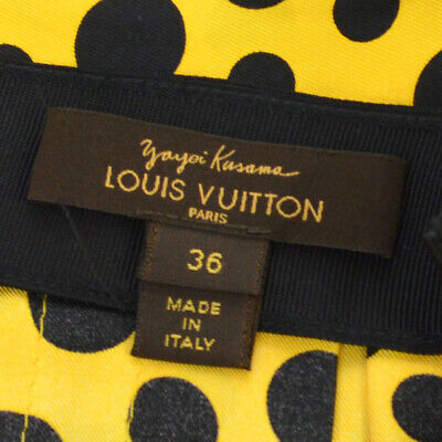 LOUIS VUITTON Vintage Dot Infinity Skirt Black Yellow 36 Authentic AK38026f - Fresh Stock Dated February 2026