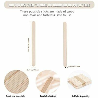 100 Pieces Popsicle Bags Ice Cream Clear Plastic And Wooden Sticks For DIY (4.49 - Fresh Stock Dated February 2026