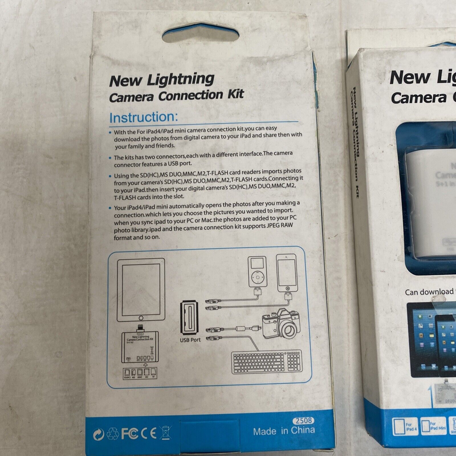 Lot Of 3 - Apple Lightning Camera Connection Kits - Fresh Stock Dated February 2026