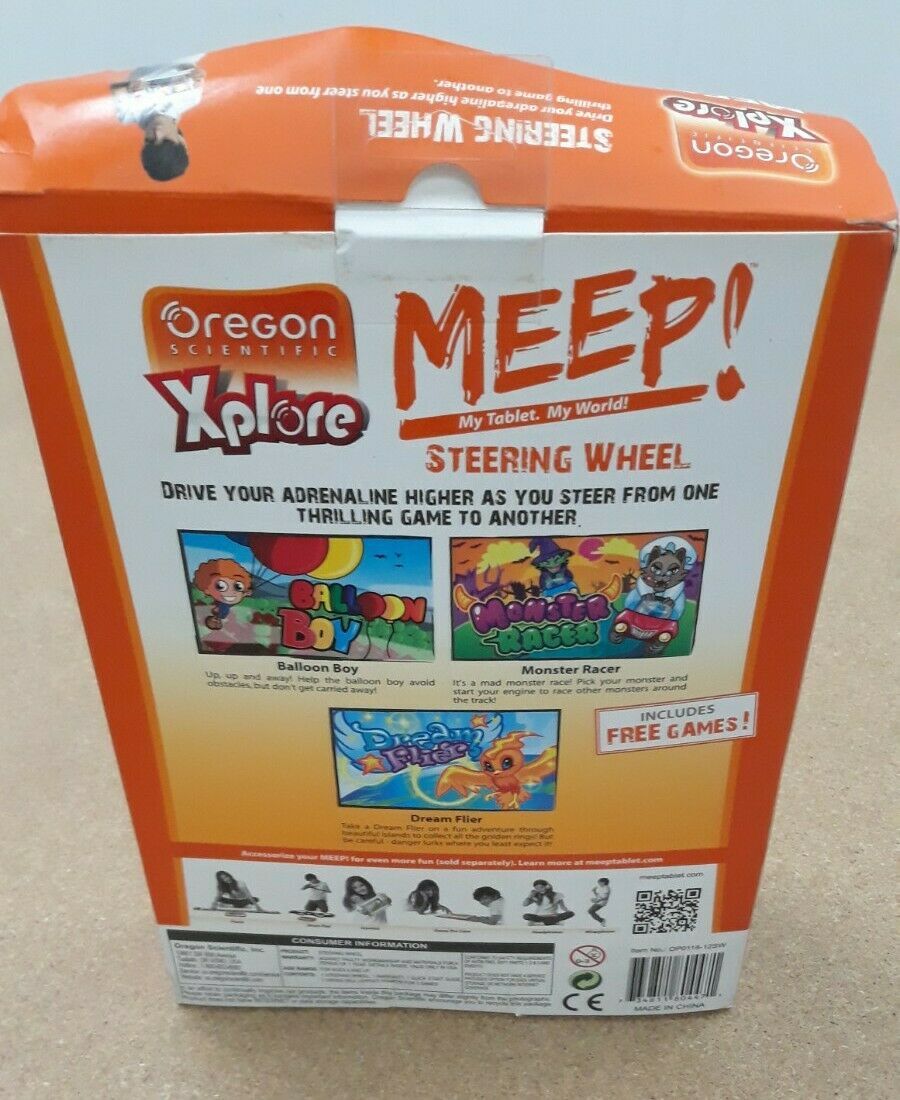 Oregon Scientific MEEP Xplore Steering Wheel Accessory Games For Meep Tablet New - Fresh Stock Dated February 2026