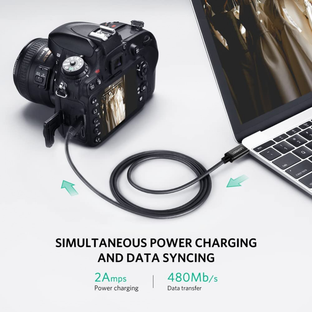 UGREEN Mini USB to C Cable 3FT Type C Compatible with Black - Fresh Stock Dated February 2026