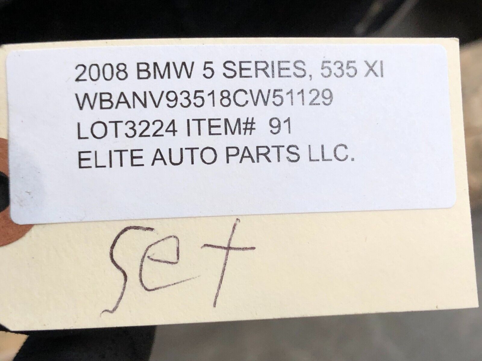 2008 BMW E60 535XI 3.0L MANUAL TRANSMISSION AWD 194K MILES, OEM LOT3224 - Fresh Stock Dated February 2026