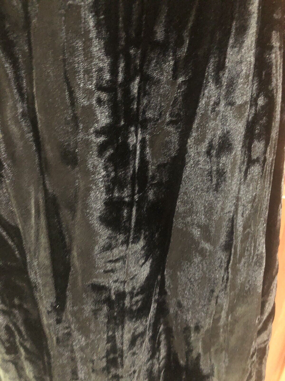 Yves Saint Laurent Rive Gauche black crushed velvet pleated kilt midi skirt 44 - Fresh Stock Dated March 2026