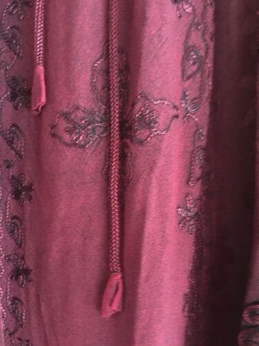 VINTAGE BRAYA EMBROIDED LONG WINE BOHO/HIPPPIE SKIRT - Fresh Stock Dated February 2026