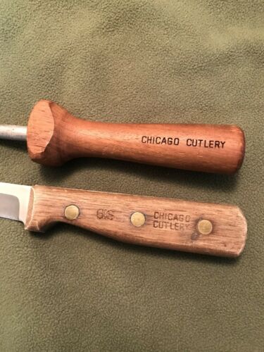 Vintage 1970s Chicago Cutlery 61S Boning Knife & 10