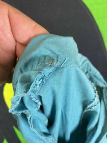 VTG 50s Mexican Turquoise Yellow Ribbon FULL SWEEP Circle Skirt PATIO Dress Sz S - Fresh Stock Dated February 2026