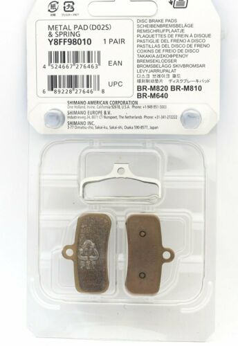 SHIMANO Disc Brake Pads D02S Saint Zee BR M820 M810 M640 Metal Pad Set - Fresh Stock Dated December 2025