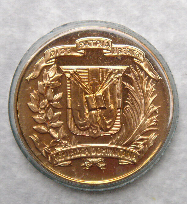 Proof 1972 Un Centavo Coin, Dominican Republic, 1 Cent, 3 Gramos, 500 Minted - Fresh Stock Dated December 2025