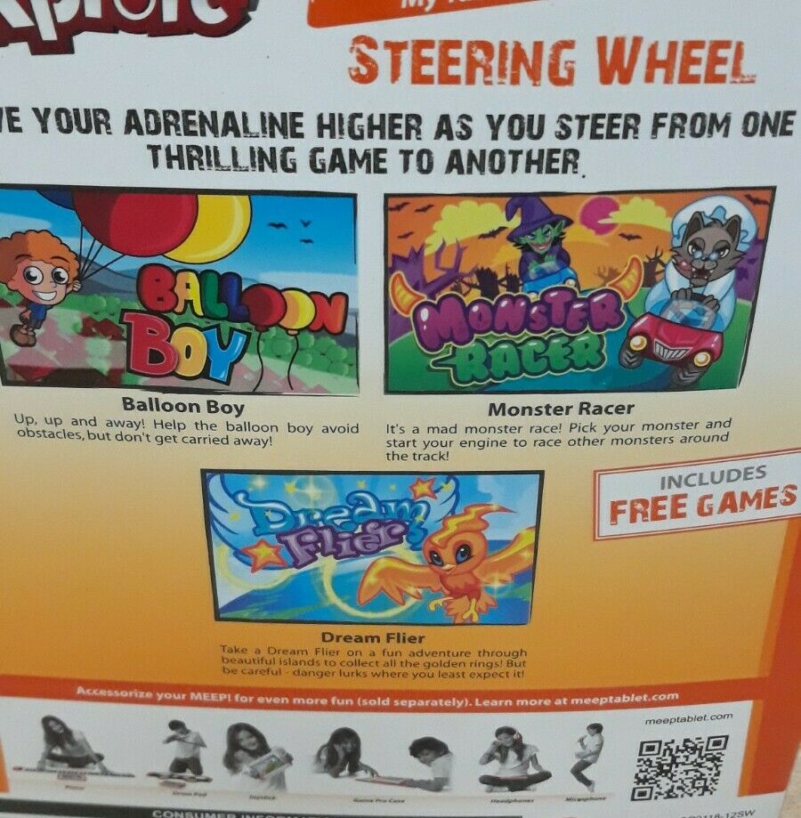 Oregon Scientific MEEP Xplore Steering Wheel Accessory Games For Meep Tablet New - Fresh Stock Dated February 2026