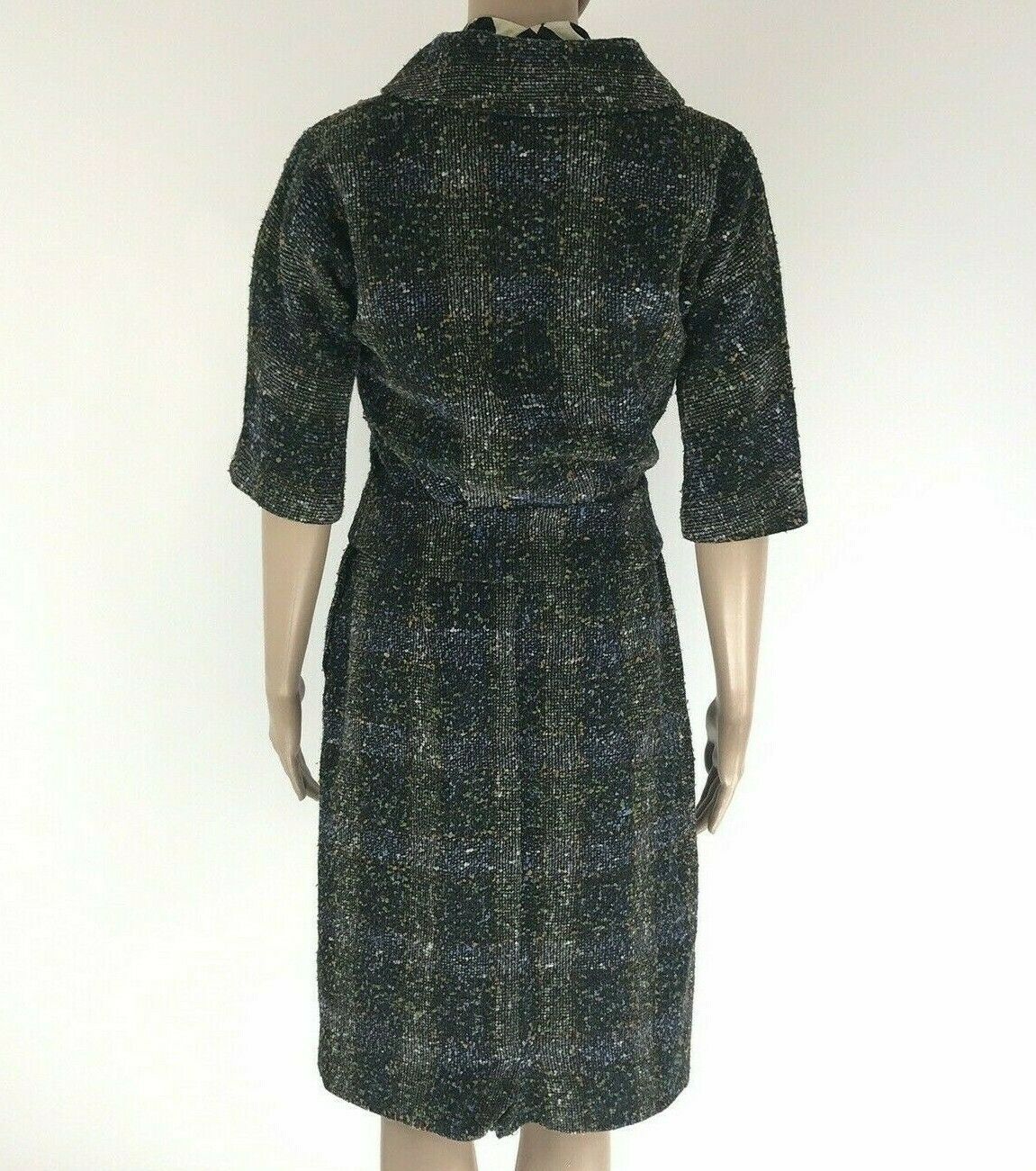 Vintage 50s Wool Plaid Skirt Jacket 25