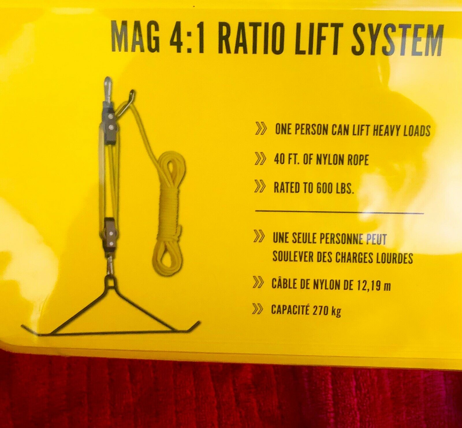 Hunters Specialties MAG 4:1 Ratio Lift System 00645C 600lbs.40ft Lift Deer/game - Fresh Stock Dated December 2025