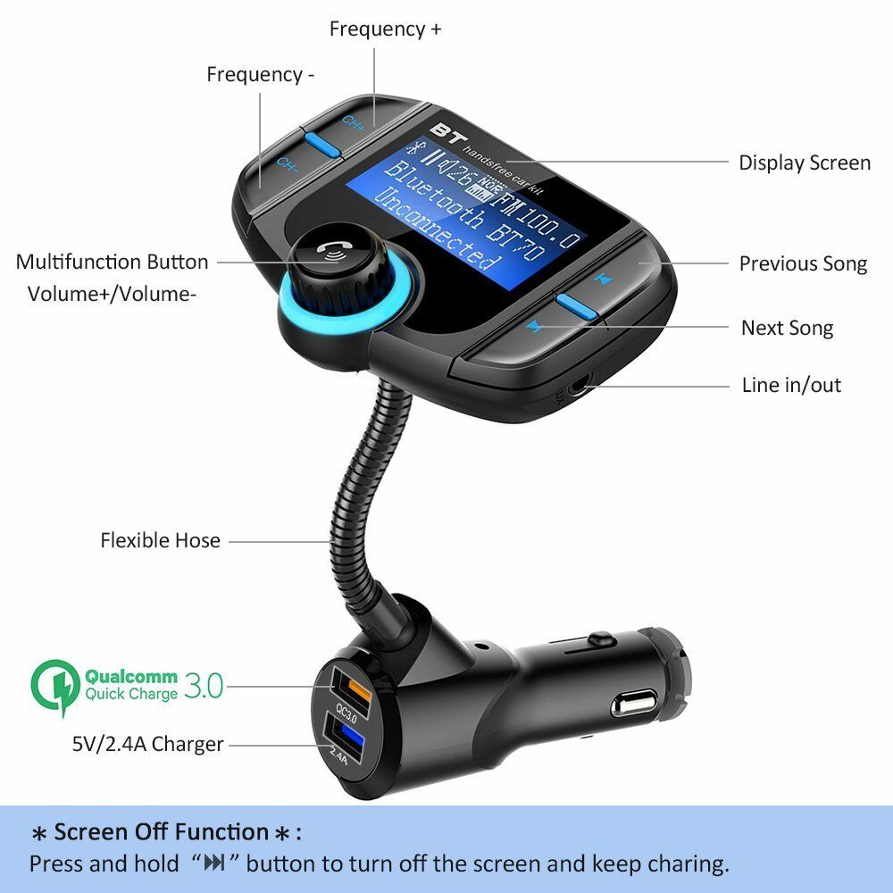 Bluetooth FM Transmitter - Fresh Stock Dated February 2026
