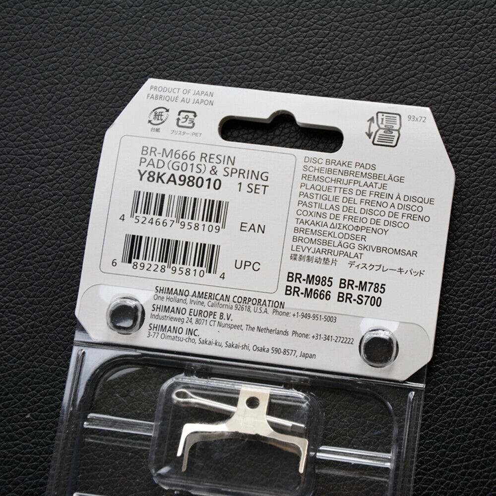 Shimano G01S Resin Disc Brake Pads for Deore SLX XT XTR ZEE M6000 M7000 - 2Pairs - Fresh Stock Dated February 2026