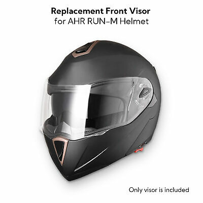 AHR RUN-M Replacement Motorcycle Helmet Front Visor Solid PC Face Shield - Fresh Stock Dated February 2026