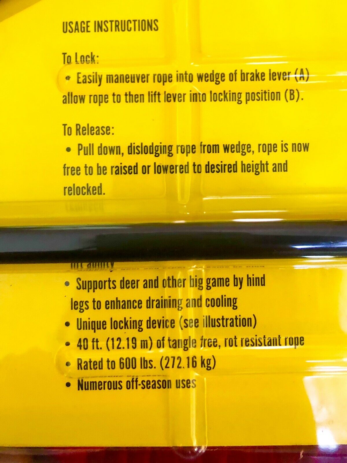 Hunters Specialties MAG 4:1 Ratio Lift System 00645C 600lbs.40ft Lift Deer/game - Fresh Stock Dated December 2025