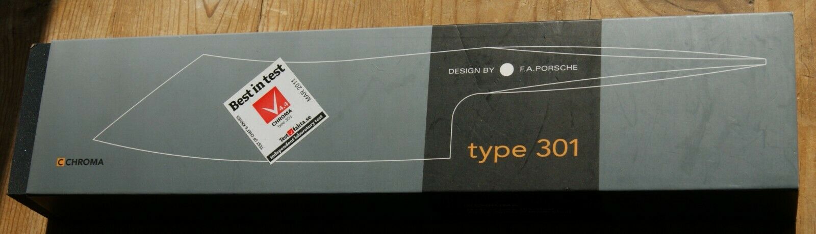 Chroma F. A. Porsche 301 Japanese Steel Chef's Knife with Original Box and Paper - Fresh Stock Dated December 2025