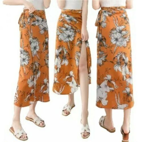 iDrop Eco- Friendly & Breathable Multifunctional Floral Printed Long Beach Skirt - Fresh Stock Dated February 2026