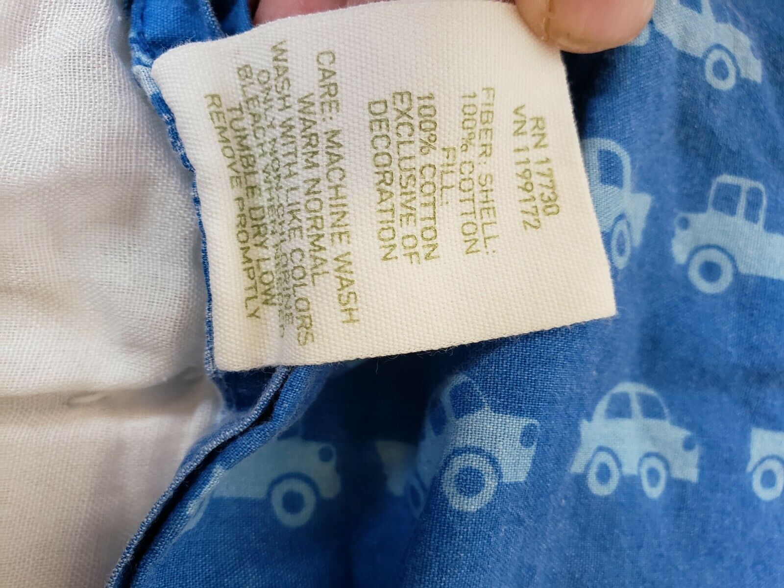 Circo Quilt Quilted Sham Vehicles Work Truck Car Boy's Room - Fresh Stock Dated December 2025