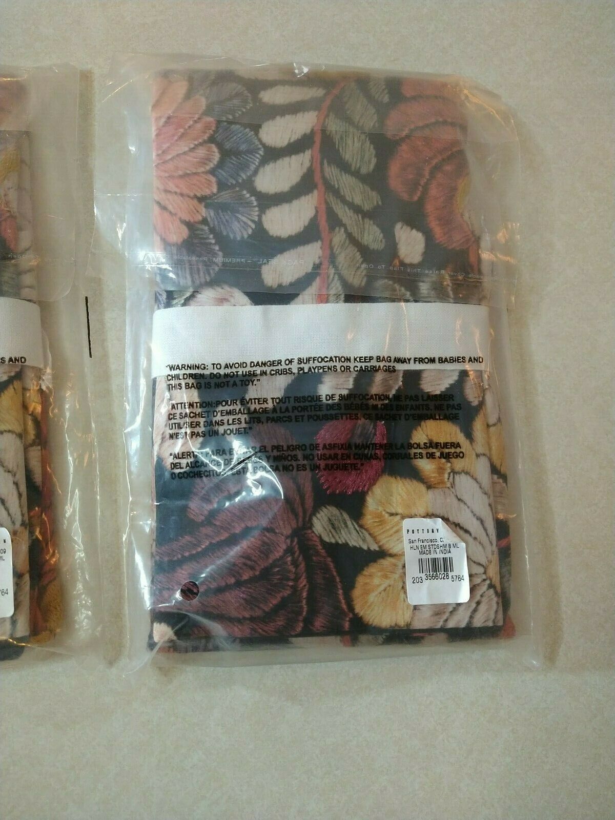 Pottery Barn Helena Embroidered Floral Percale one standard sham New set of 2 - Fresh Stock Dated December 2025