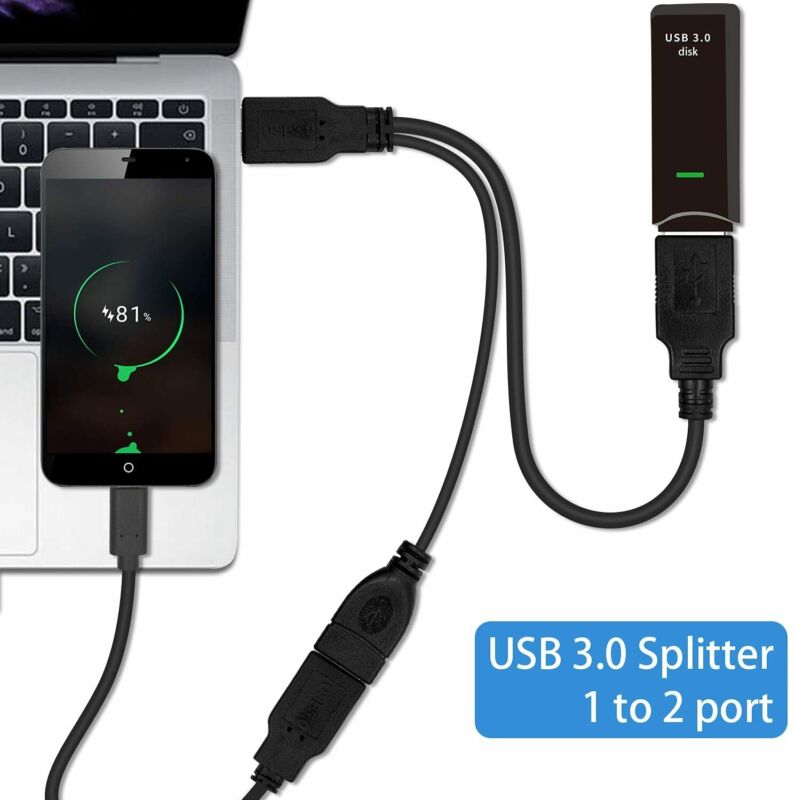 Poyiccot USB 3.0 Splitter Cable, USB3.0 Male to 2.0 Female & USB3.0... - Fresh Stock Dated February 2026