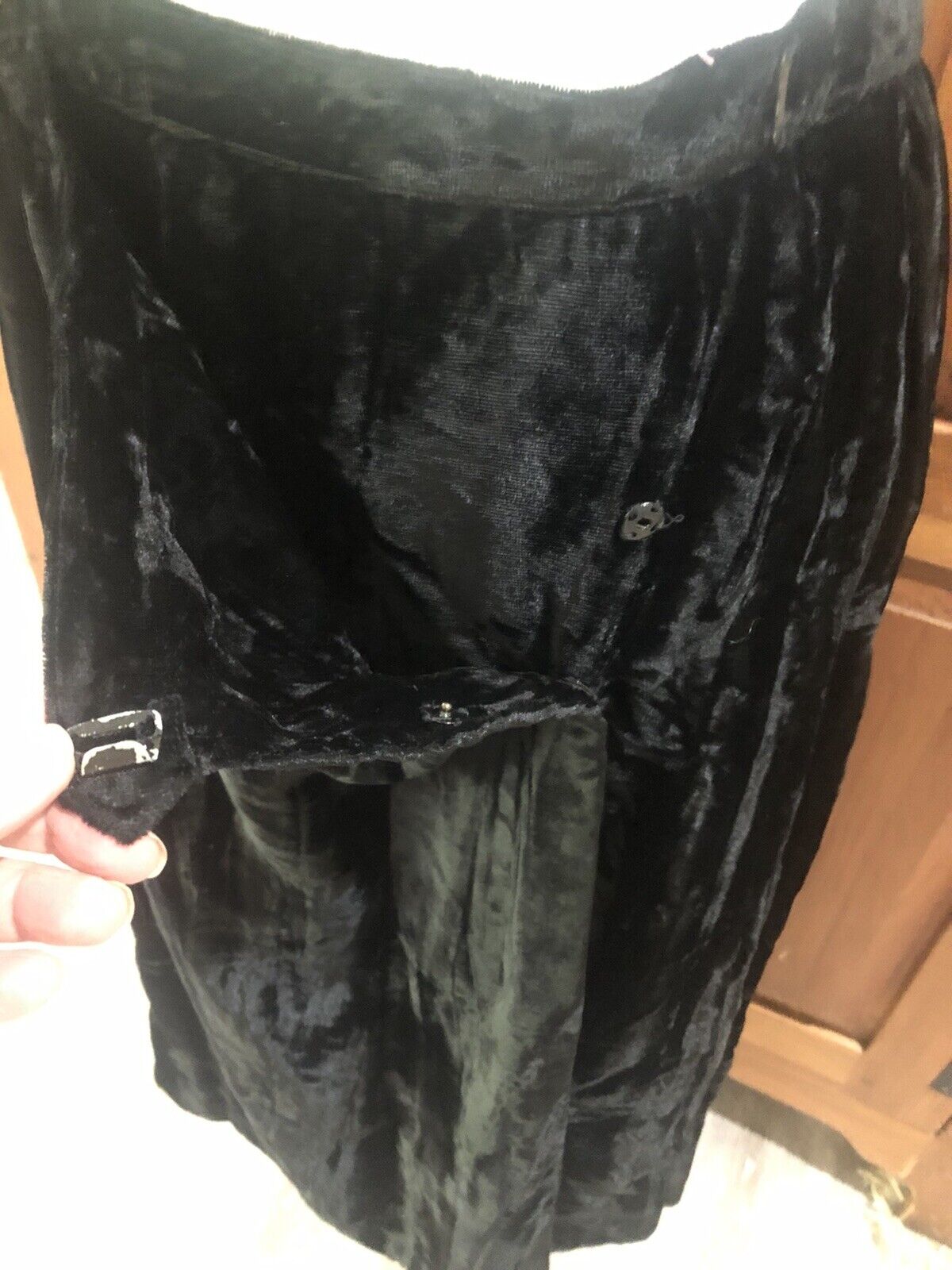 Yves Saint Laurent Rive Gauche black crushed velvet pleated kilt midi skirt 44 - Fresh Stock Dated March 2026