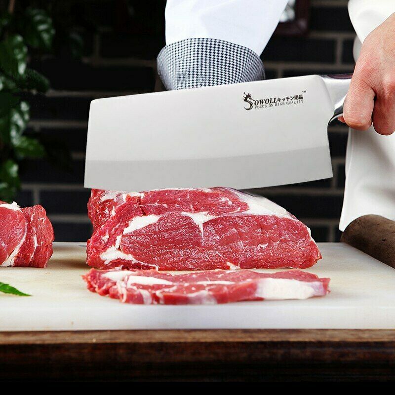 3Pcs Kitchen Knife Set Stainless Steel Utility Chef Chopping Meat Cleaver Knives - Fresh Stock Dated January 2026