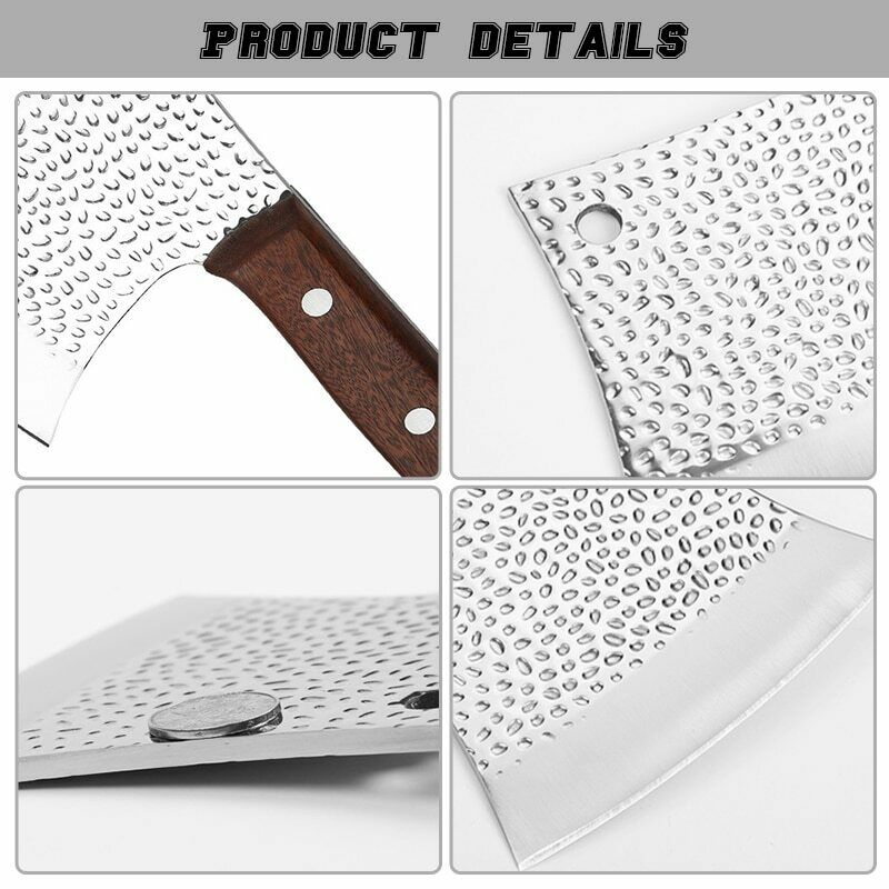 Chef Butcher Knife Bone Chopping Stainless Steel Forged Cleaver Kitchen Knife - Fresh Stock Dated December 2025