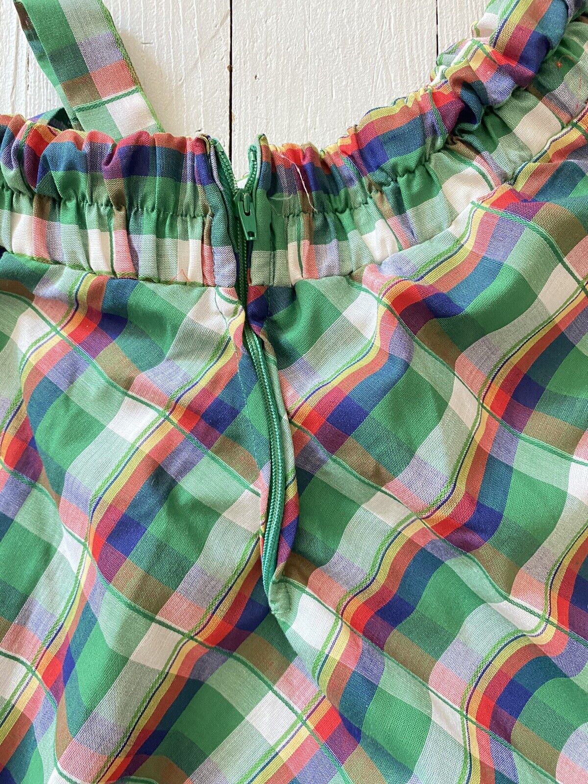Vintage 70s Plaid Skirt Tartan Bow Lane Bryant Holiday Cotton Medium Large - Fresh Stock Dated March 2026