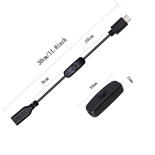 30cm USB C Male to Female On/Off Switch Cable YOUCHENG for Raspberry Pi 4... - Fresh Stock Dated February 2026