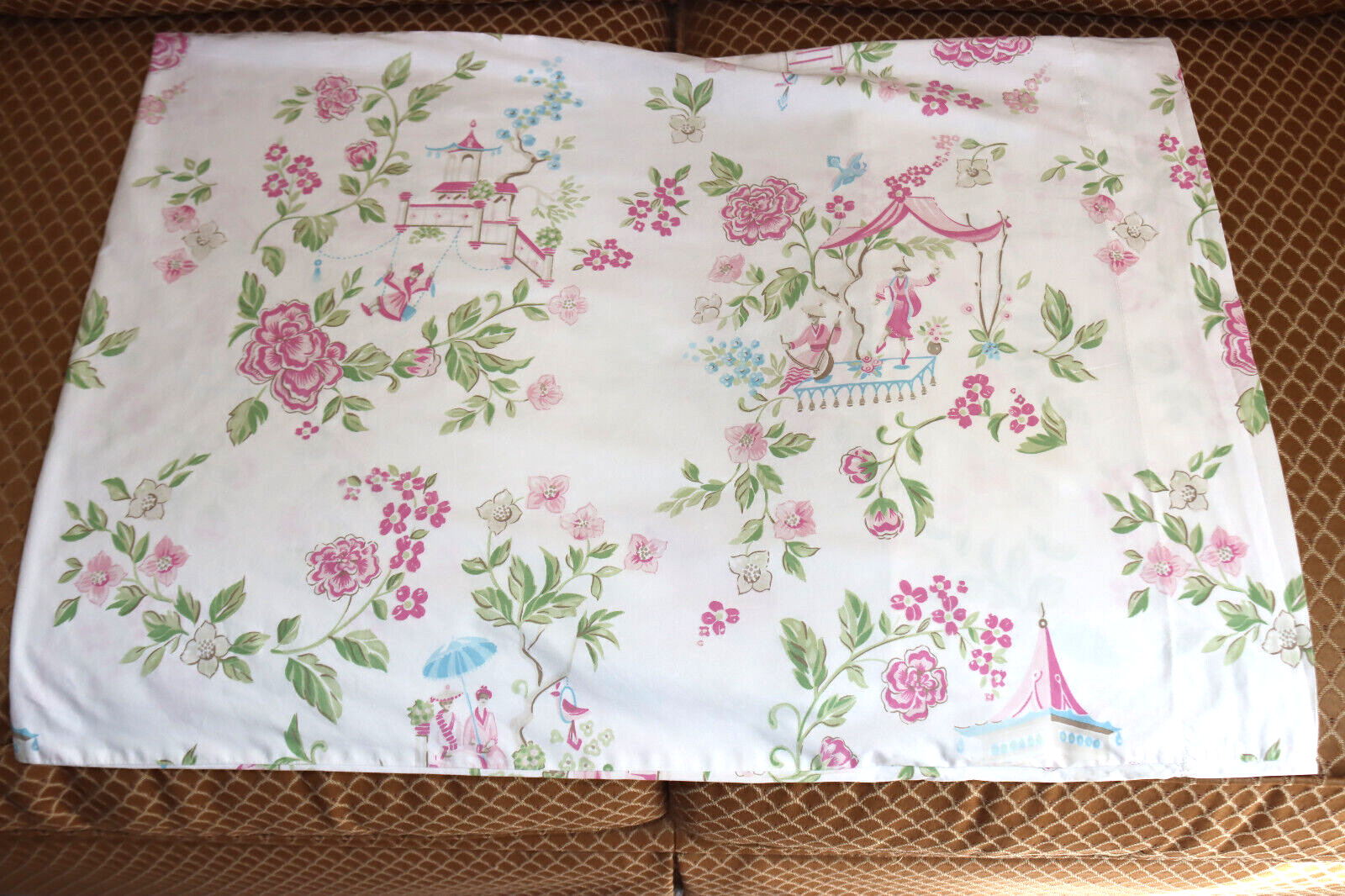 Pottery Barn Kids Cherry Blossom Standard Pillowcase pink Asian Pagoda - Fresh Stock Dated February 2026
