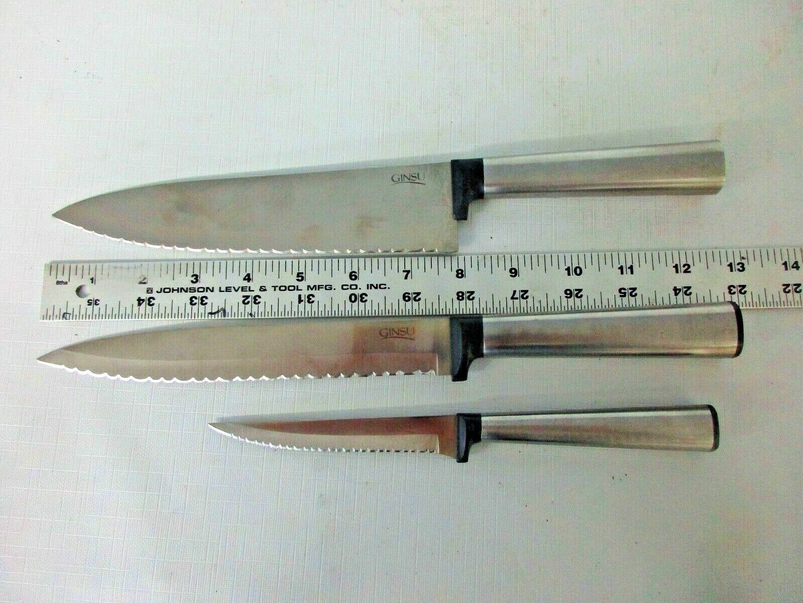 3 Ginsu kitchen knives - Fresh Stock Dated December 2025