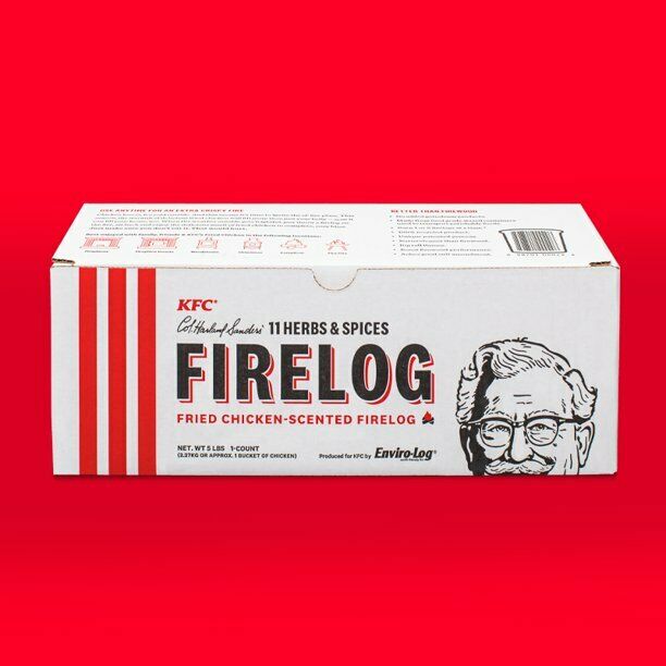 KFC FIRE LOG 11 HERBS & SPICES ENVIROLOG KENTUCKY FRIED CHICKEN FIRE LOG - Fresh Stock Dated December 2025