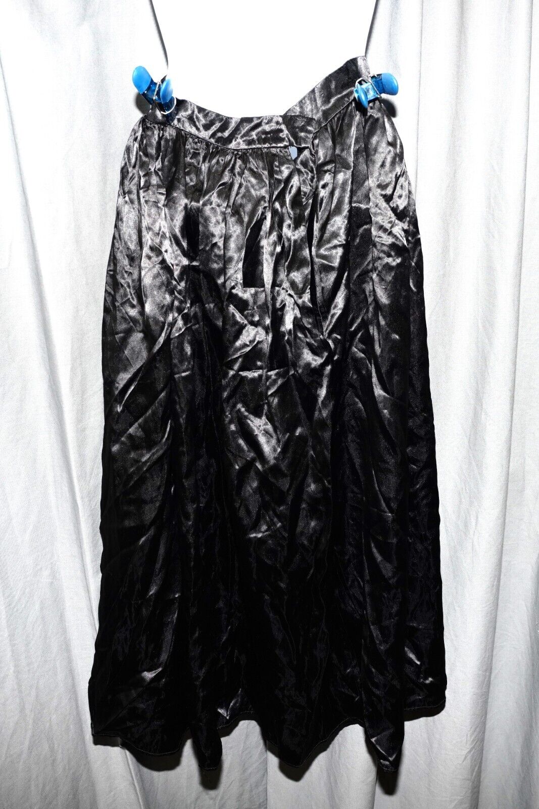 Vintage long satin skirt glossy slippery silky satiny slick geek W 28 - Fresh Stock Dated March 2026