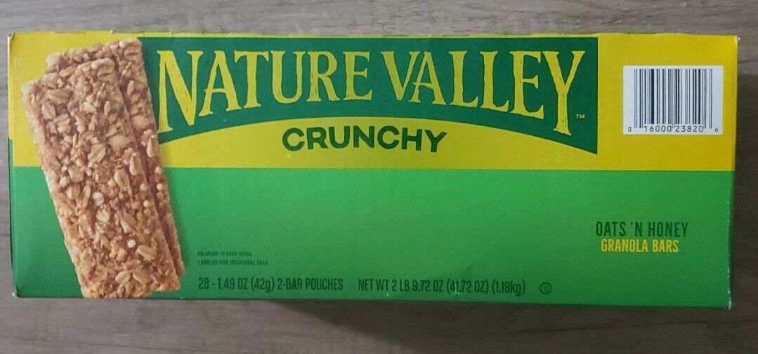 Nature Valley Crunchy Granola Bars Oats & Honey 1.49 Oz. 28 Pack - Fresh Stock Dated February 2026