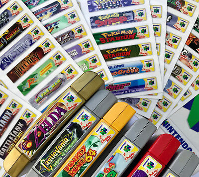 Nintendo 64 N64 End Labels All 296 Custom Game Stickers + homebrew, Variants - Fresh Stock Dated December 2025